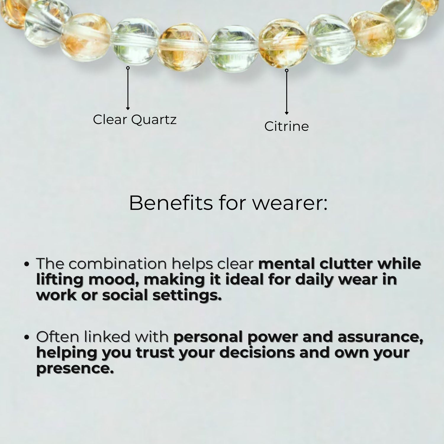 Natural Stone Jewellery Bracelet Citrine Elastic