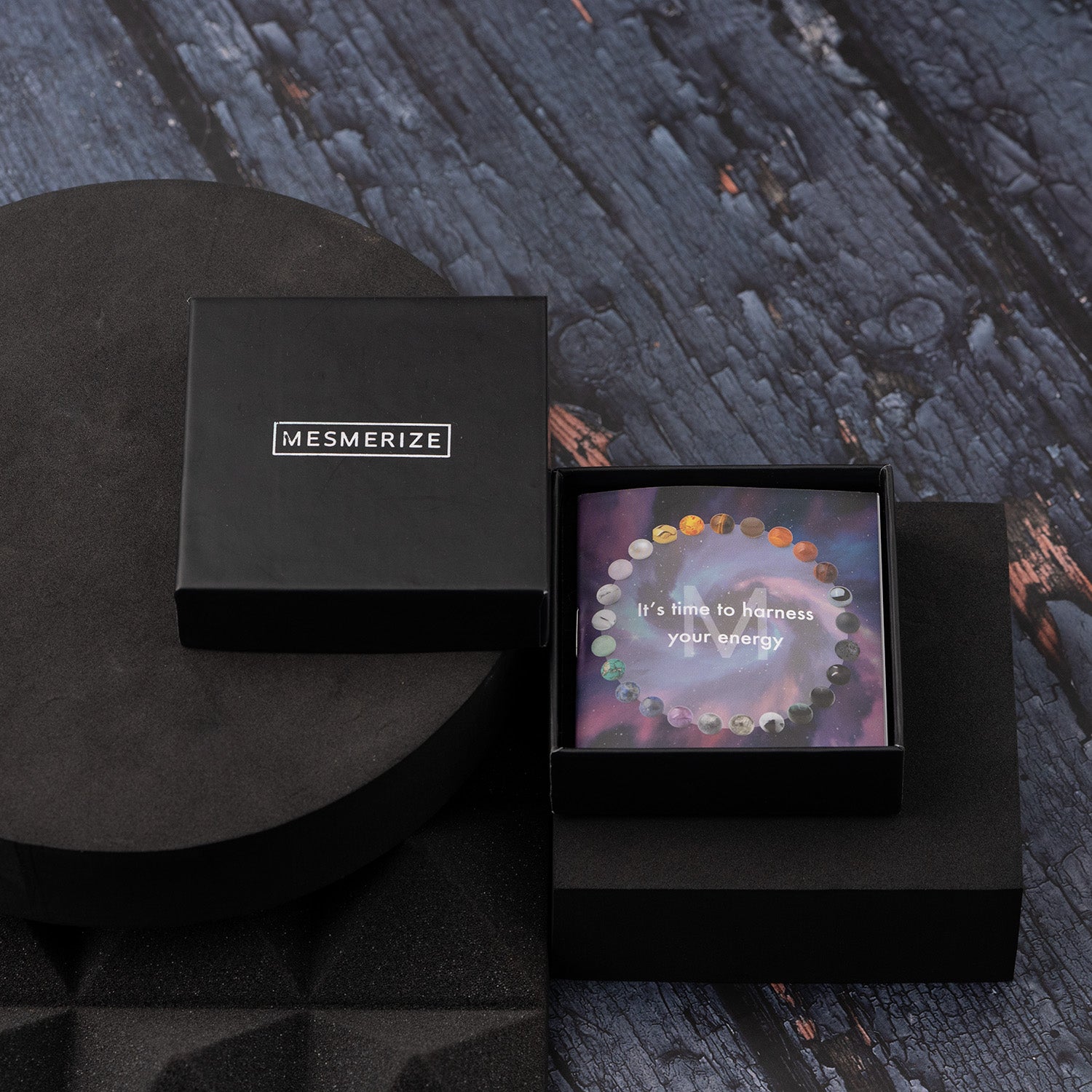 Antique Gold Hematite Stack Natural Stone Bracelet