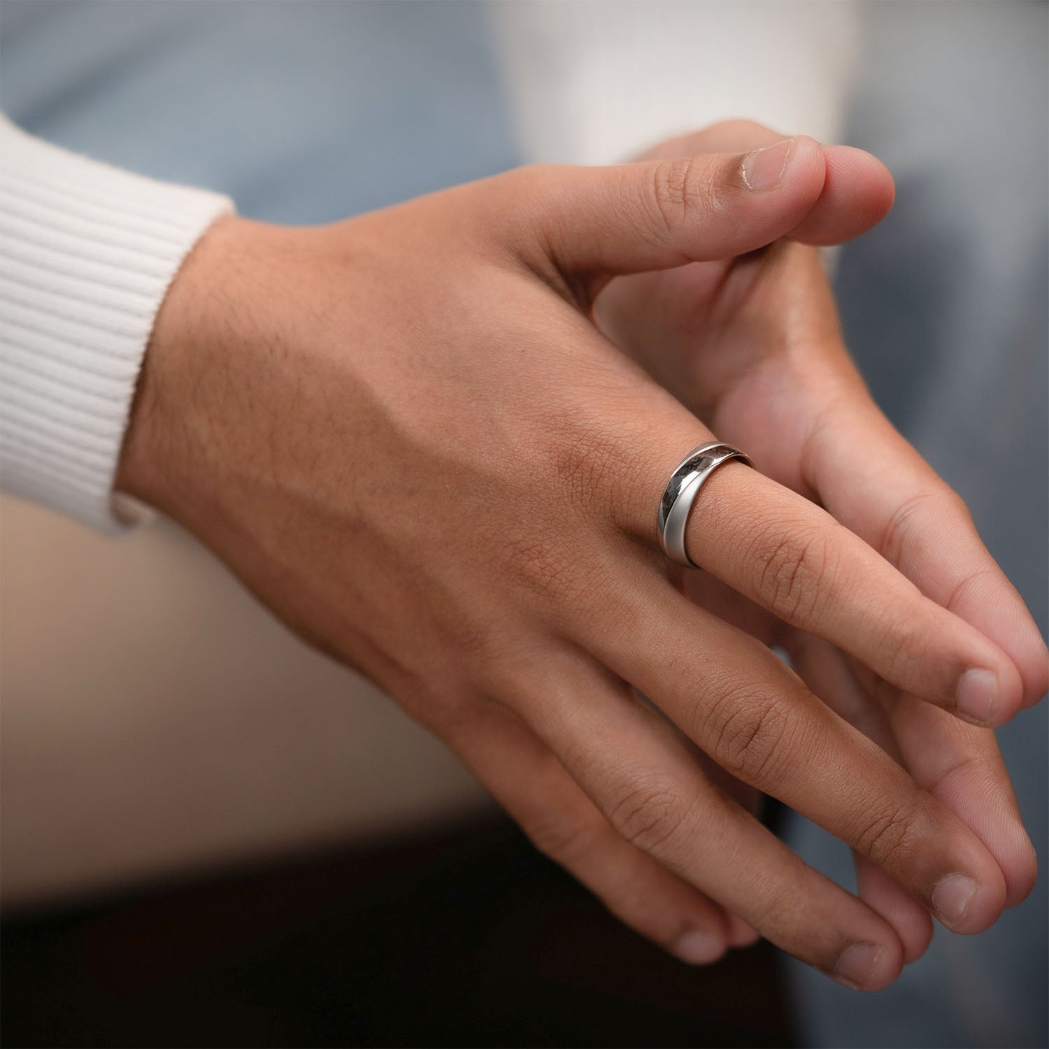 Cinder Band Ring Silver