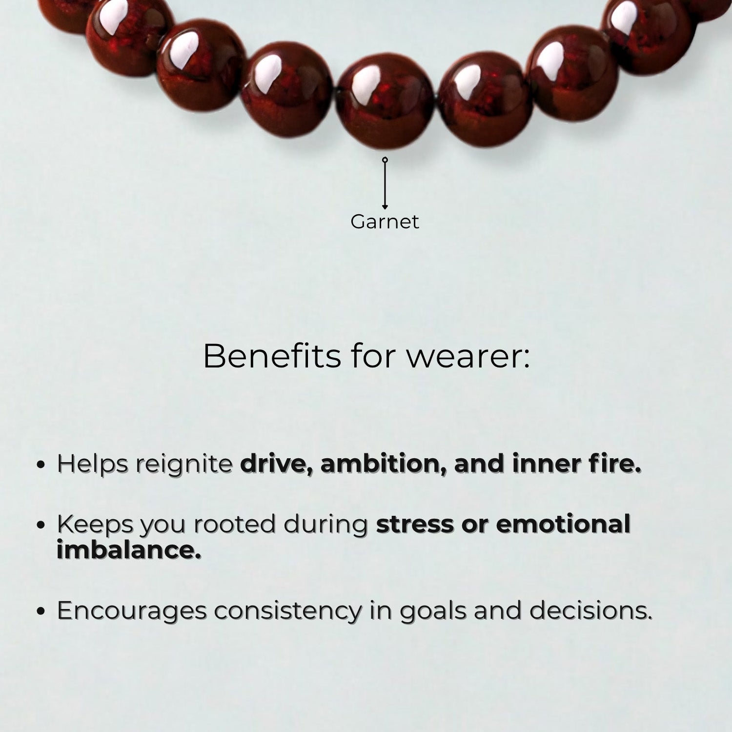 Energizing Garnet Natural Stone Bracelet with Magsnap 2