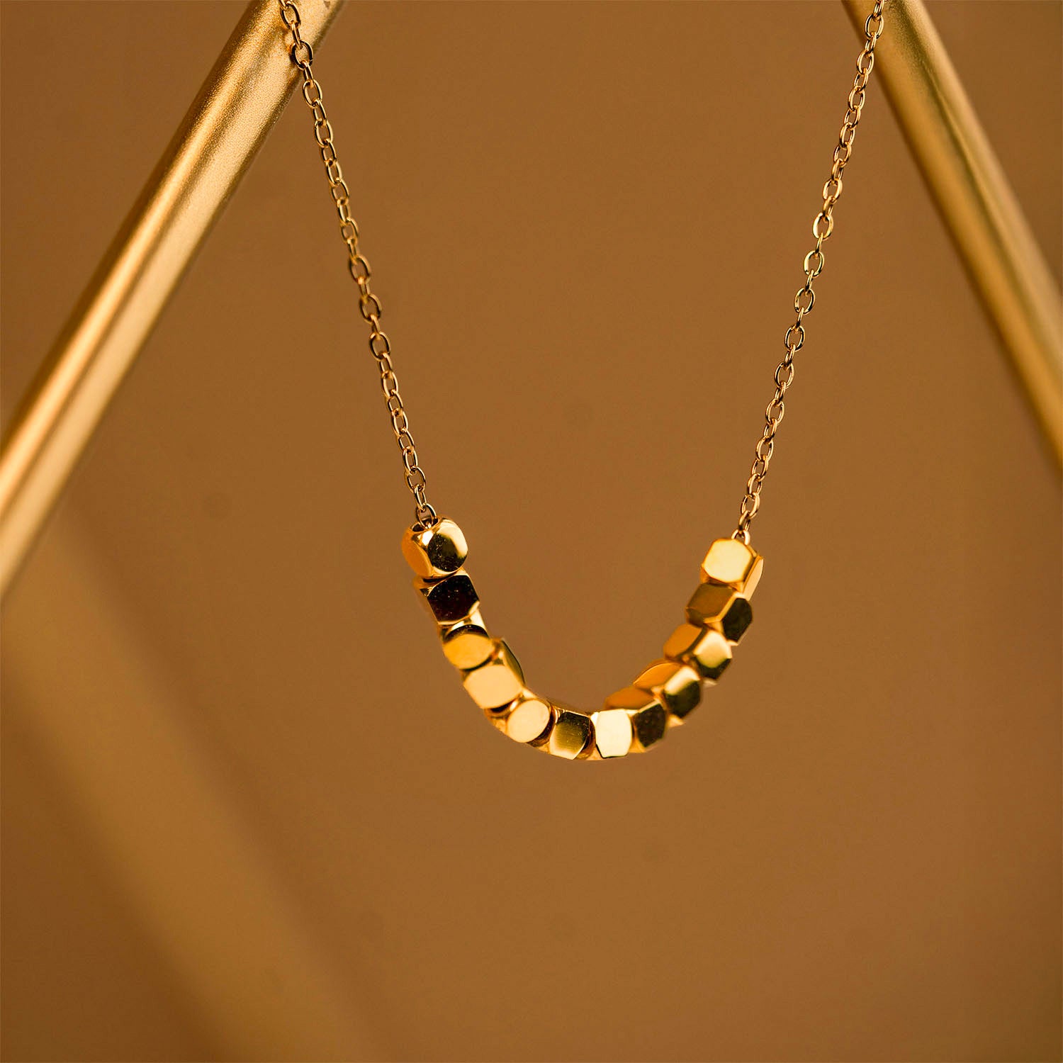 Eternal Grace Beaded Cube Necklace