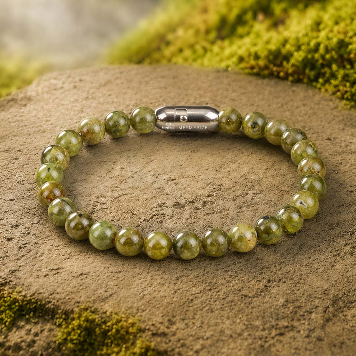 Inner Growth Peridot Natural Stone Bracelet With MagSnap 3