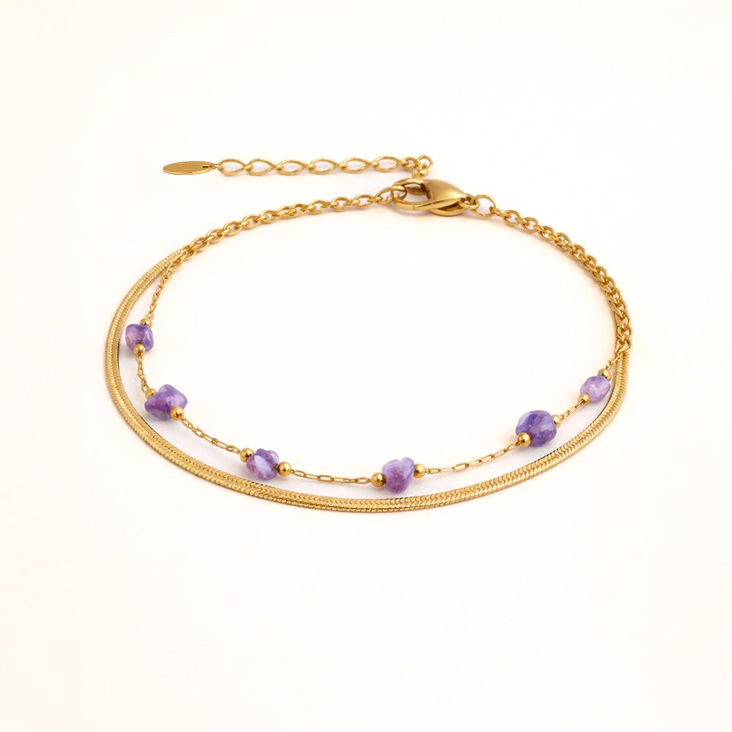 Lavender Flow Stack Bracelet
