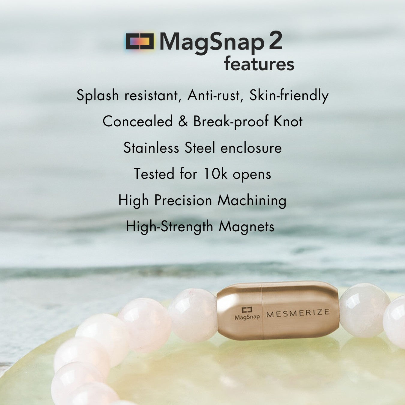 Positivity Sunstone(Suryakant Mani) Natural Stone Bracelet with Magsnap 2