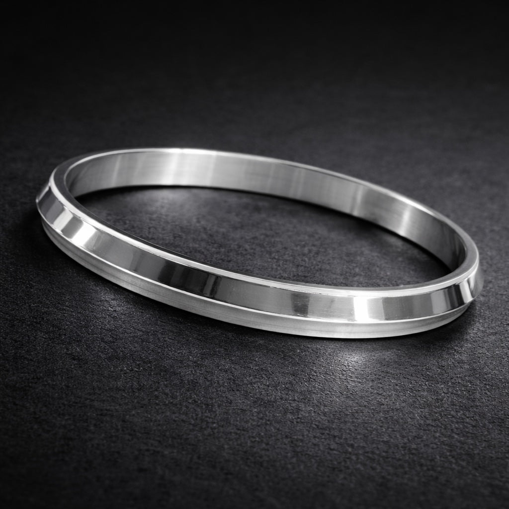 Round Edge Kada Silver