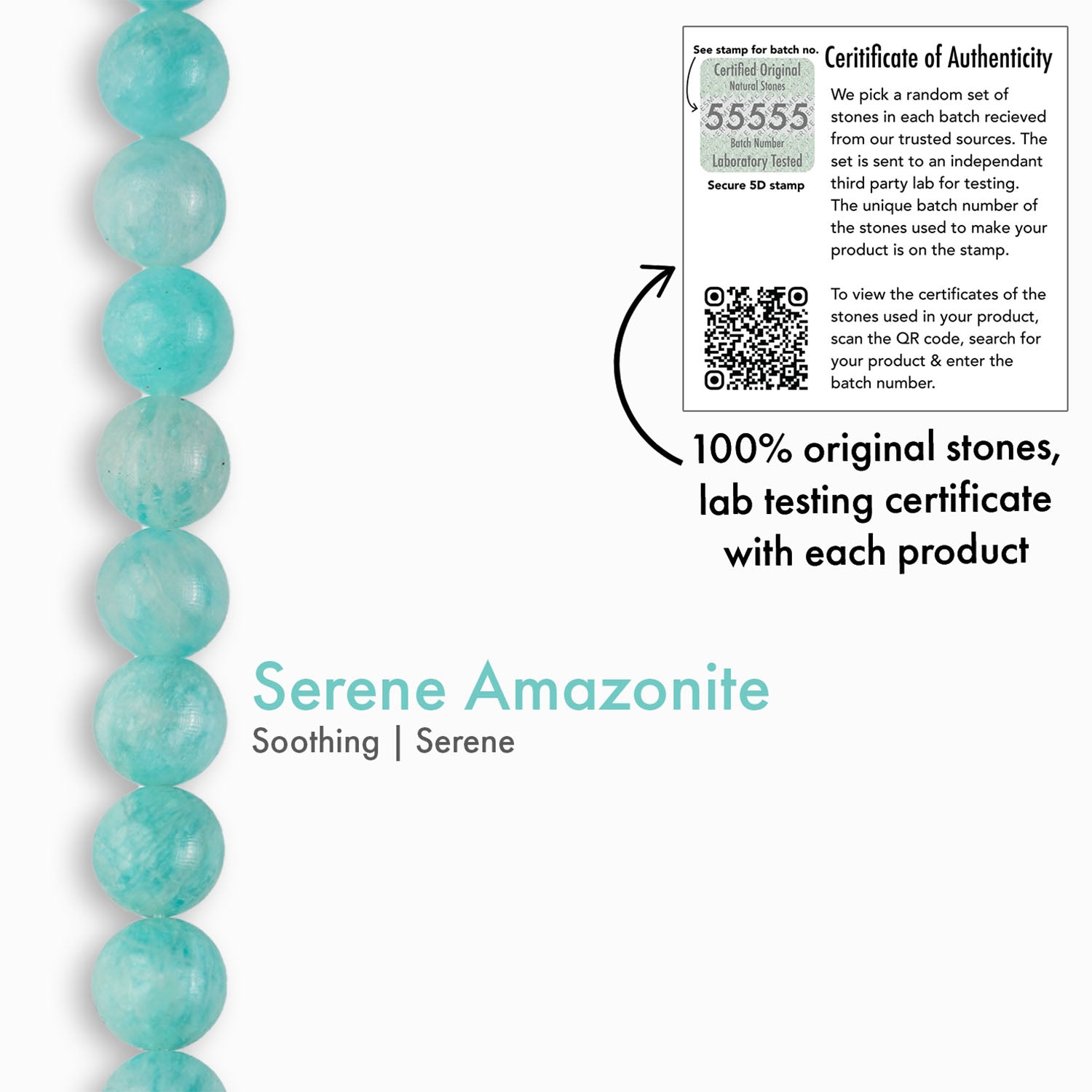 Serene Amazonite Natural Stone Elastic Bracelet