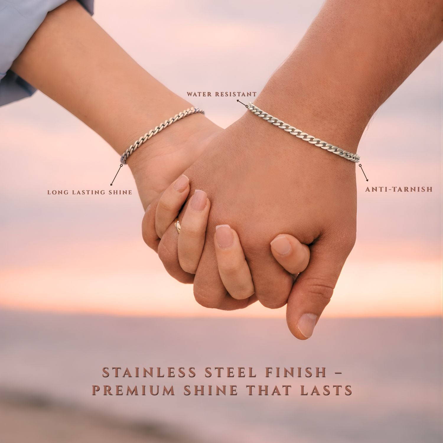 Love Locked Permanent Couple Bracelet Kit Silver
