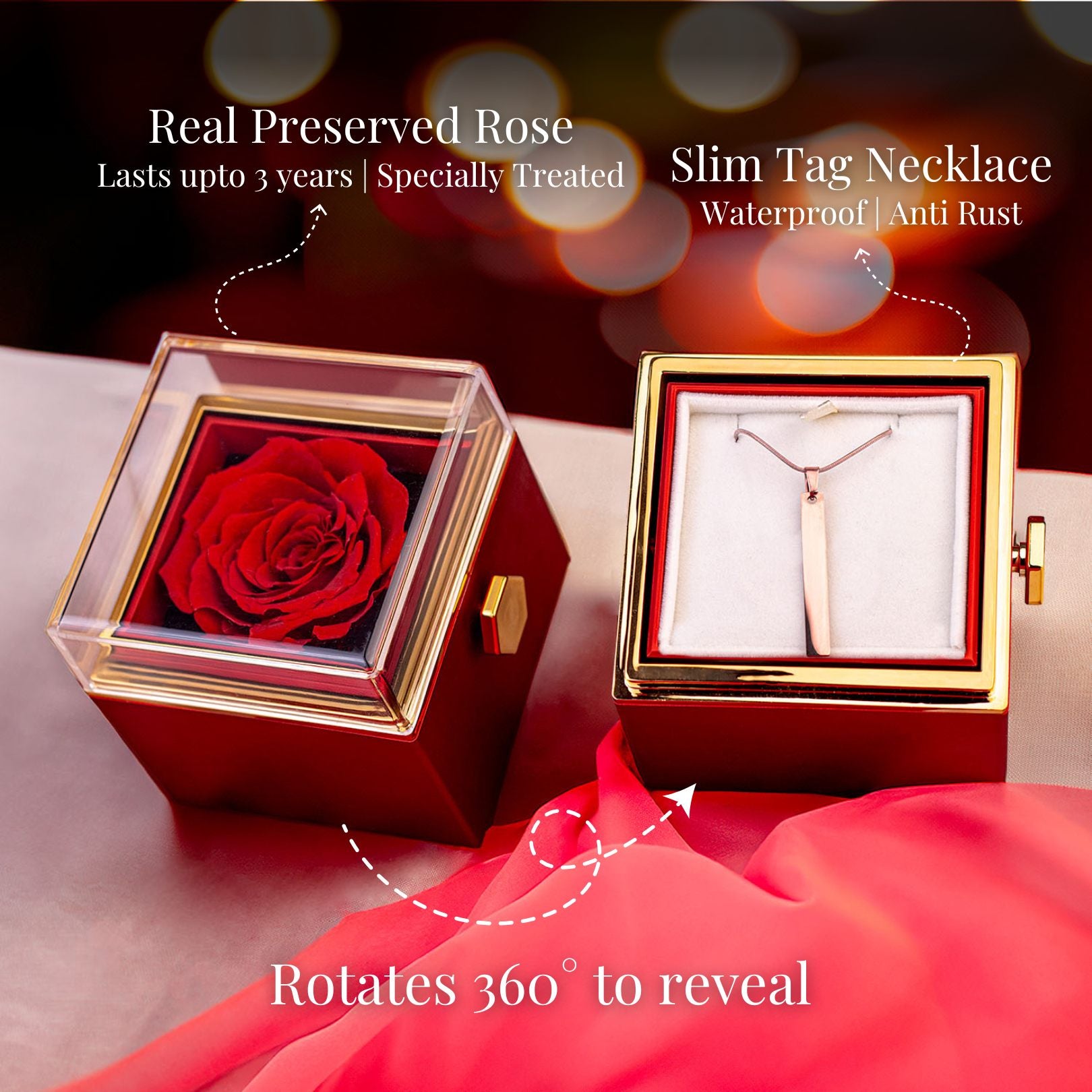 Slim Tag Necklace Rose Gold