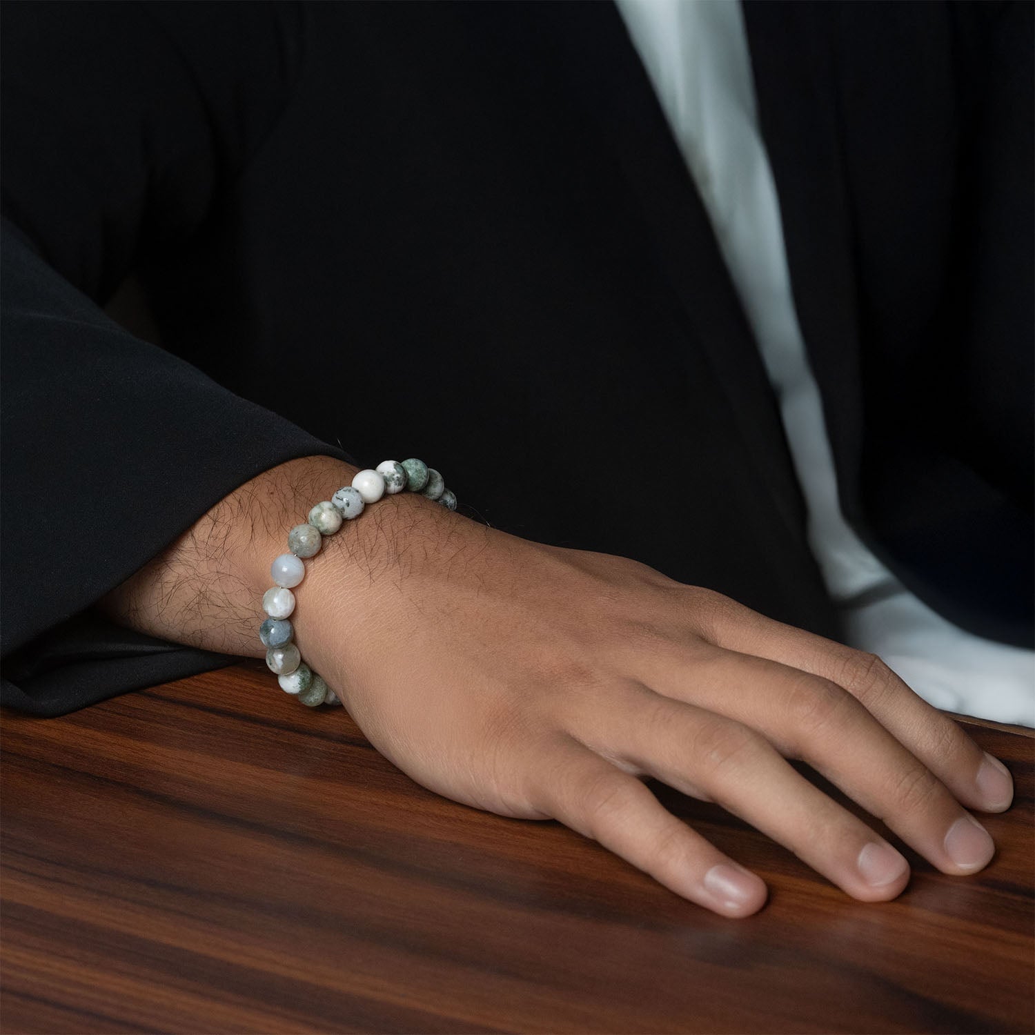 Evergreen Tree Agate(Vriksh Sulemaanee) Natural Stone Bracelet with Magsnap2