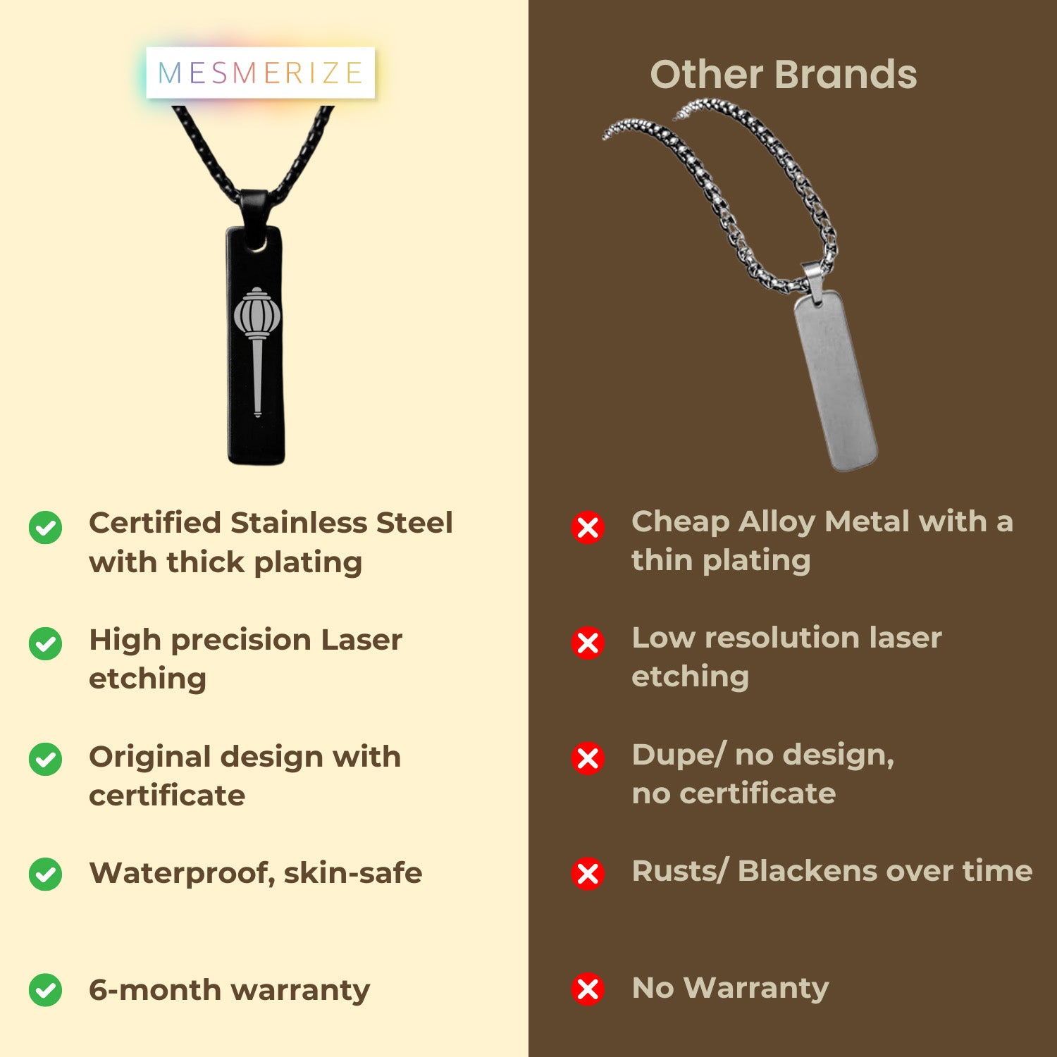 Gold Hanuman Gada Spiritual Mini Bar Necklace