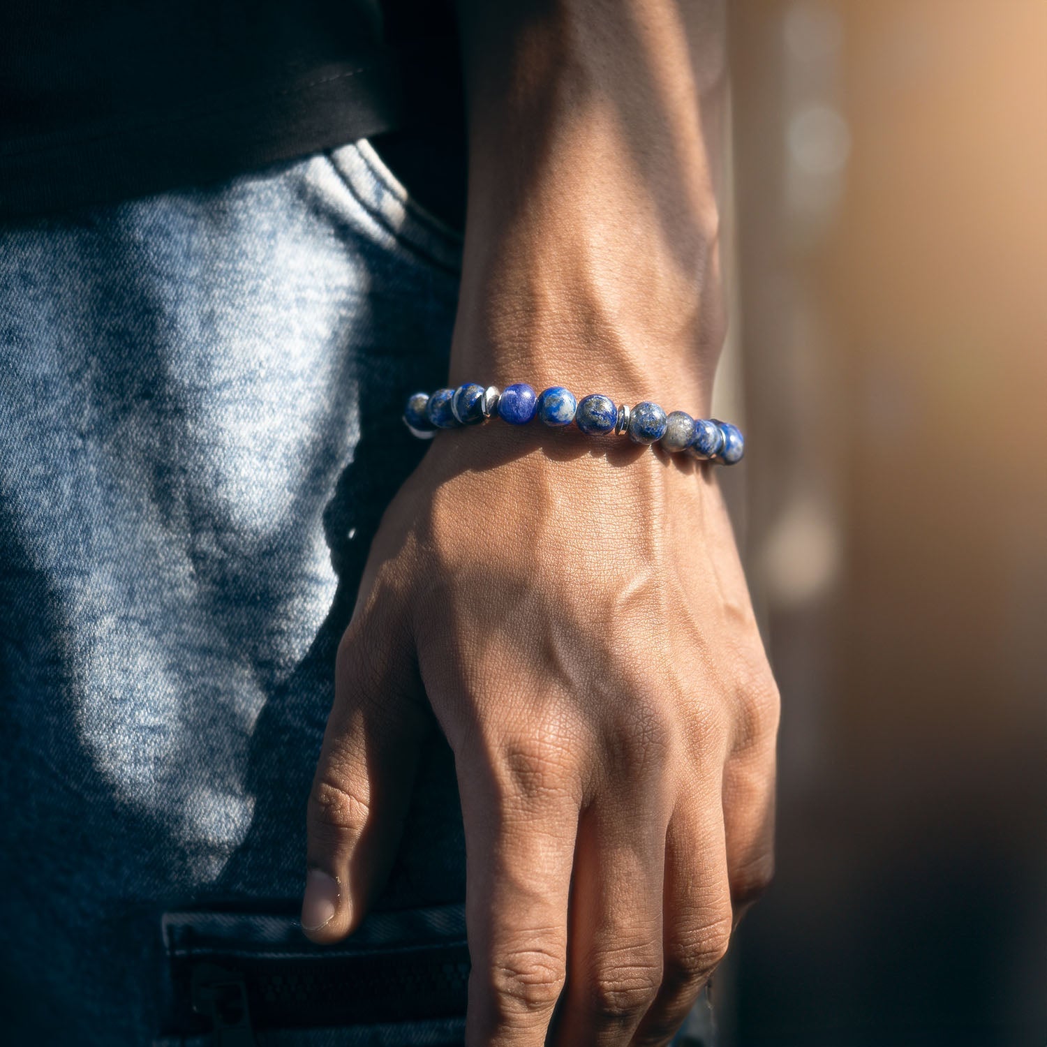 Natural Stone Jewellery Wisdom Lapis Natural Stone Bracelet with Magsnap