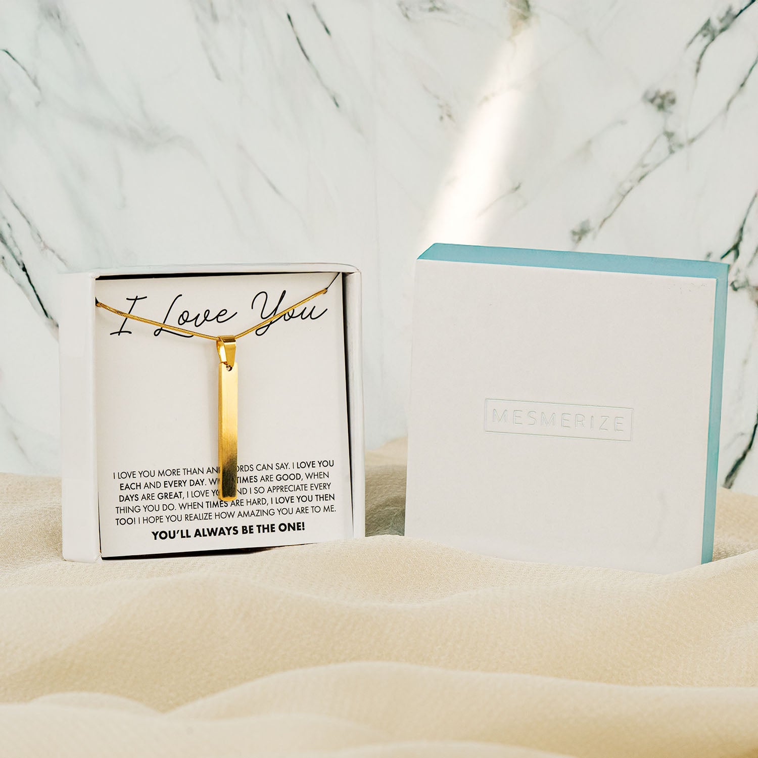 Slim Tag Necklace Gold