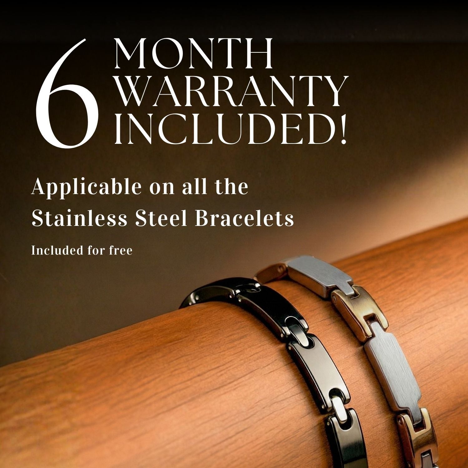 Silver Dual Finish Steel Link Bracelet