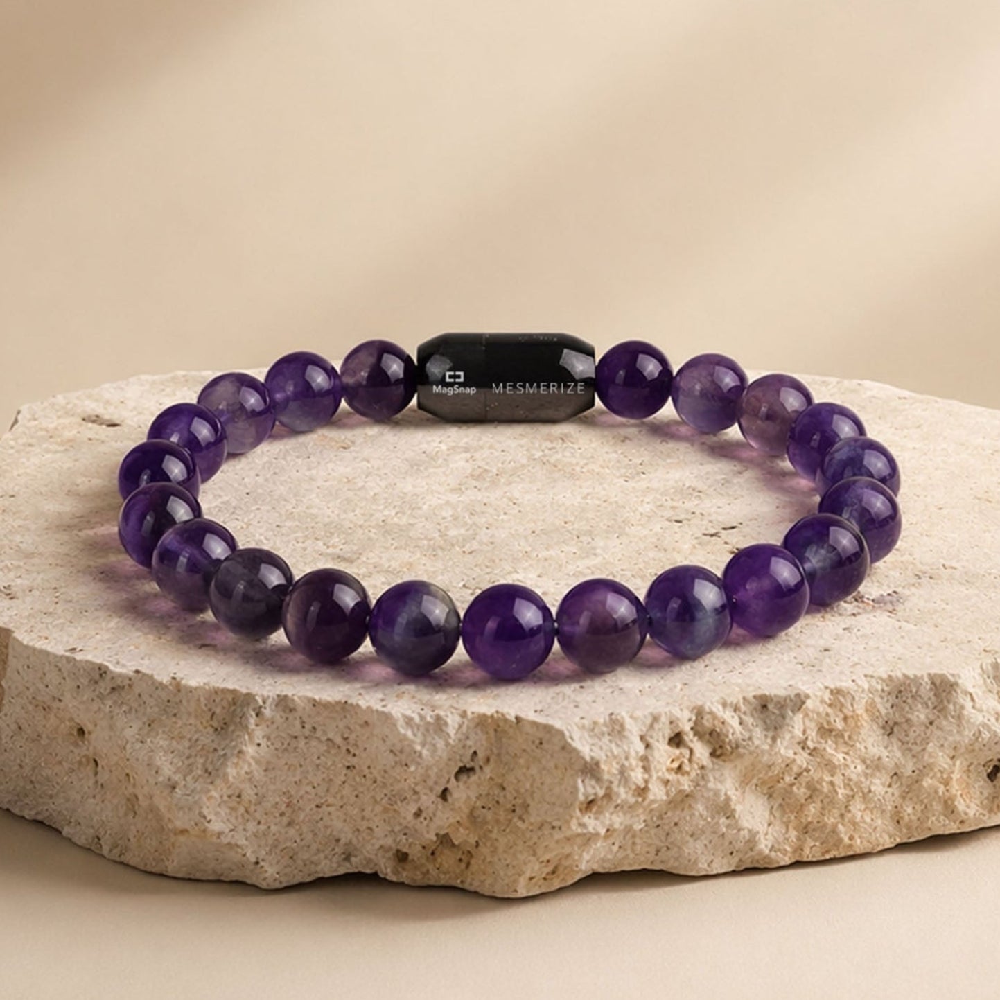Natural Stone Jewellery Bracelet Amethyst MagSnap