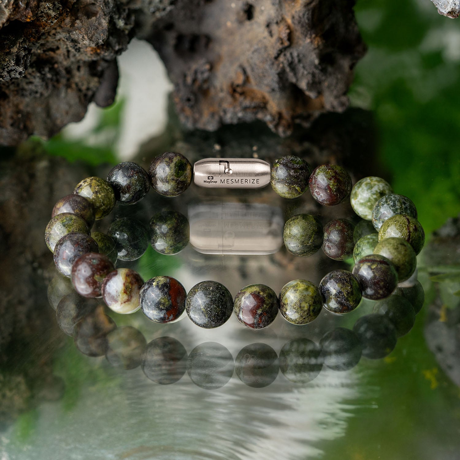 Inner Strength Dragonblood Natural Stone Bracelet with MagSnap 2