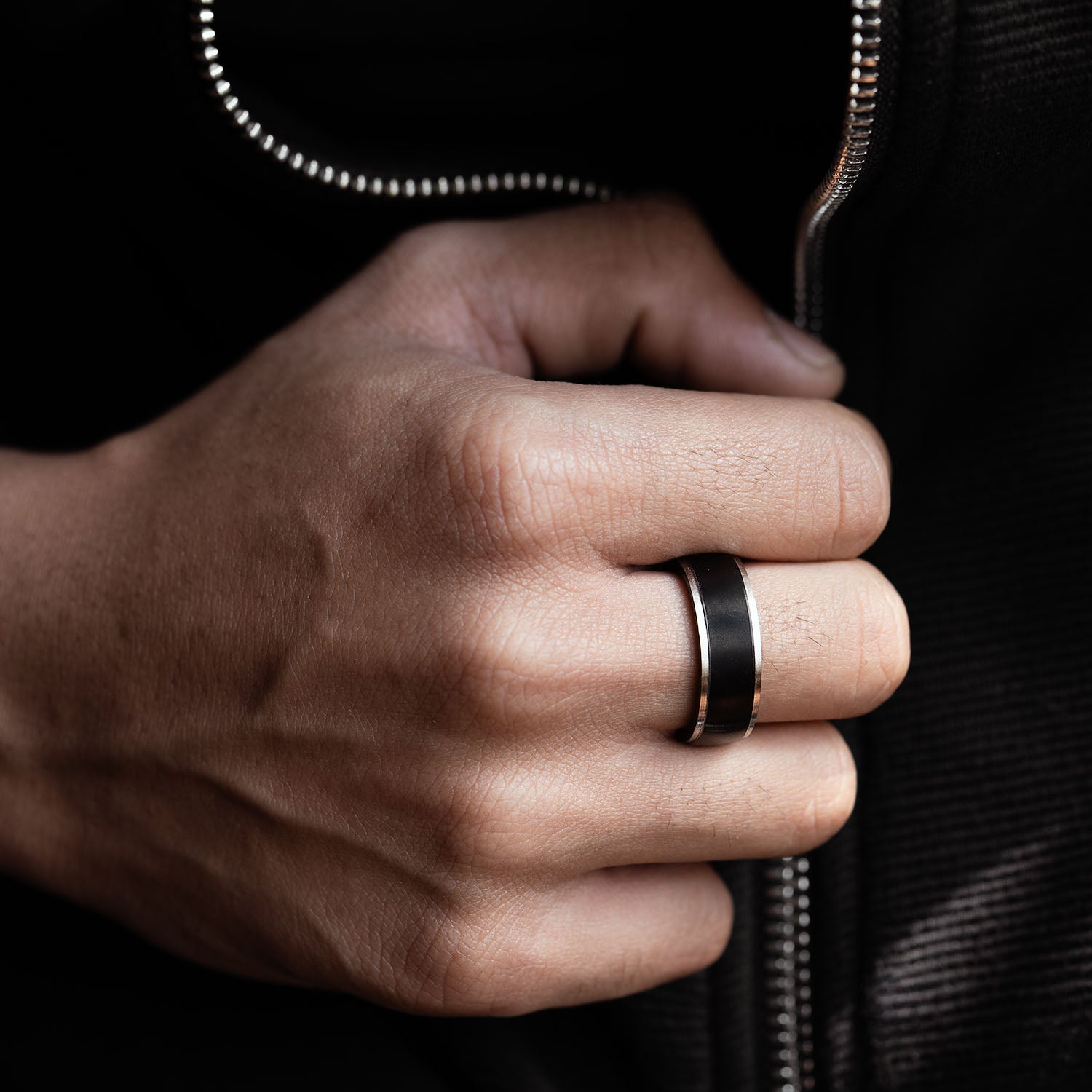 M Premium Jewellery Black Marcus Ring 