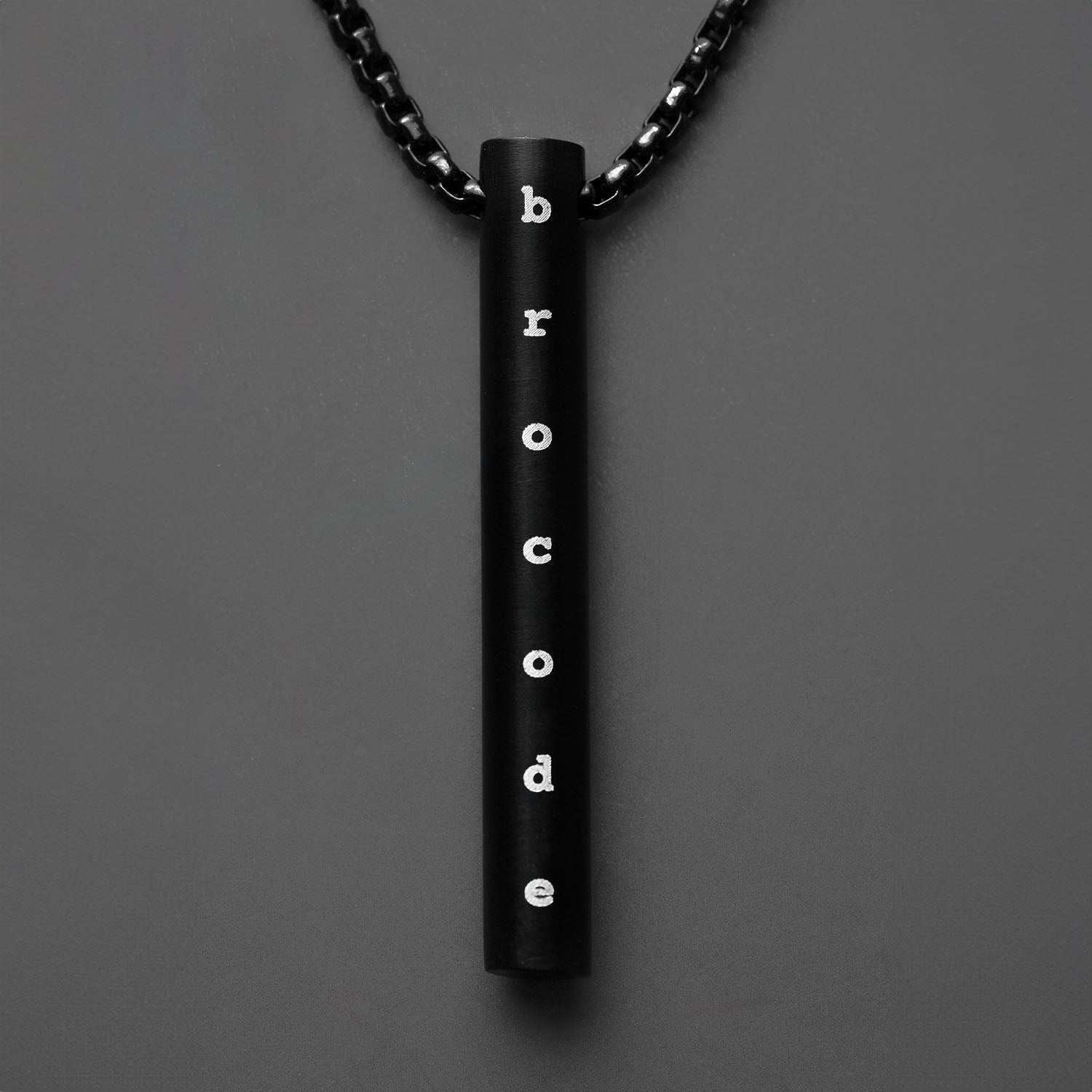Brocode Black Barrel Necklace