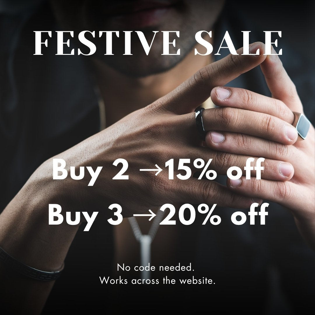 Personalised Black Noir Band Ring