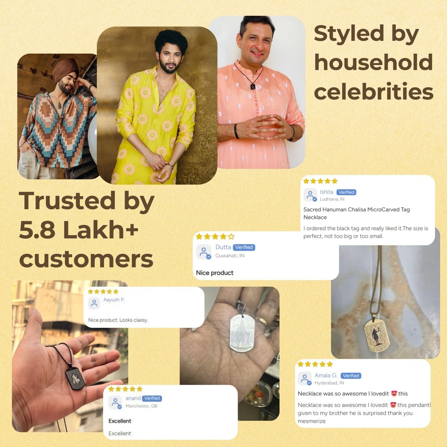 Mahadev Jyotirling MicroCarved Tag Necklace Silver