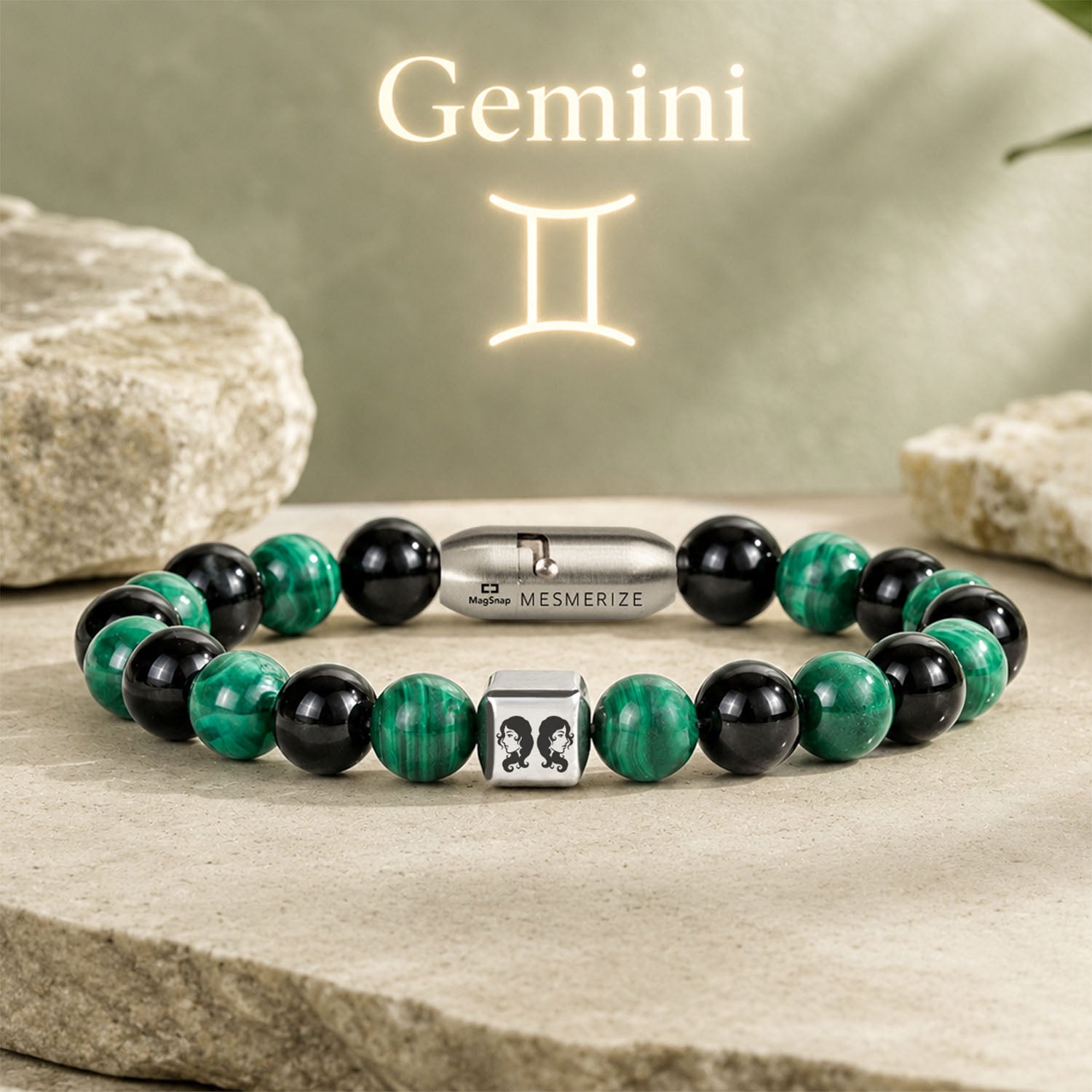 Gemini (Mithun) Zodiac Stone Bracelet with MagSnap 4