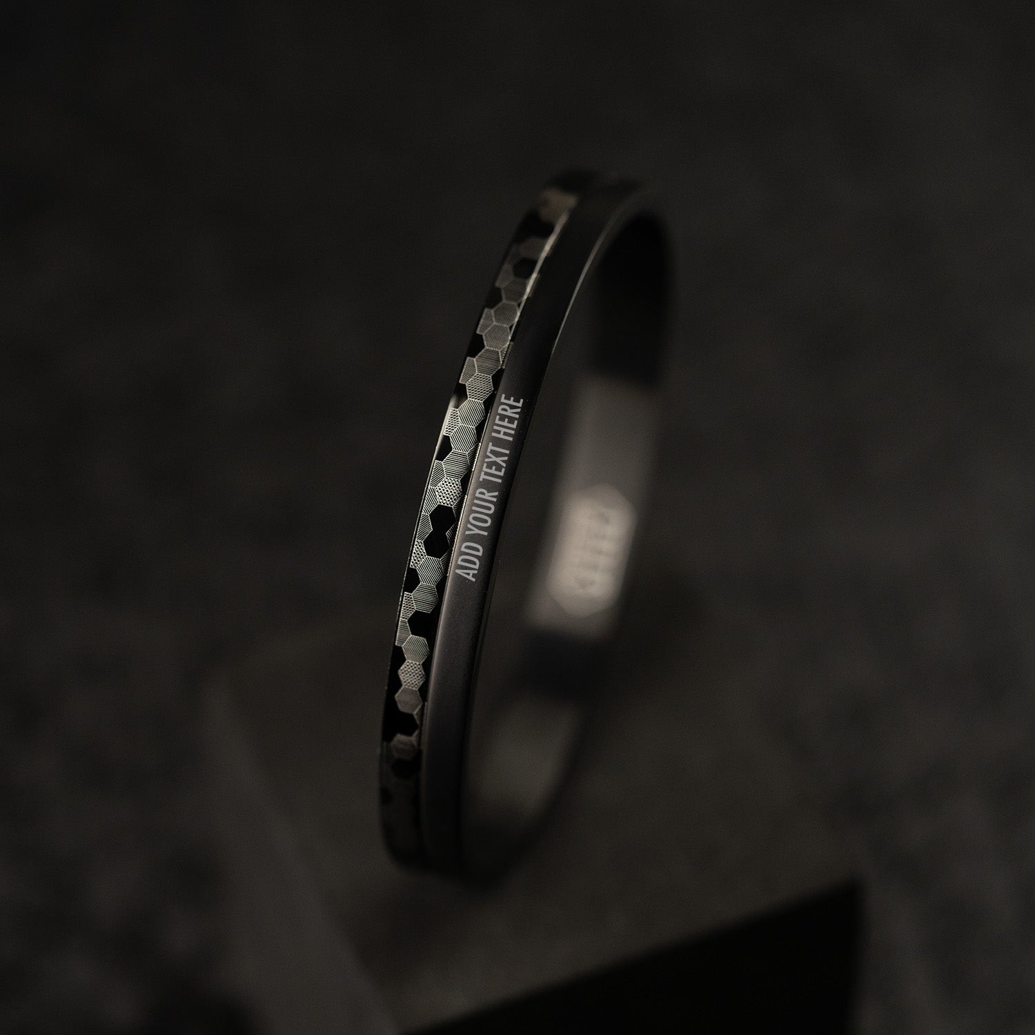 Hex Matrix Kada Bracelet with Personalisation