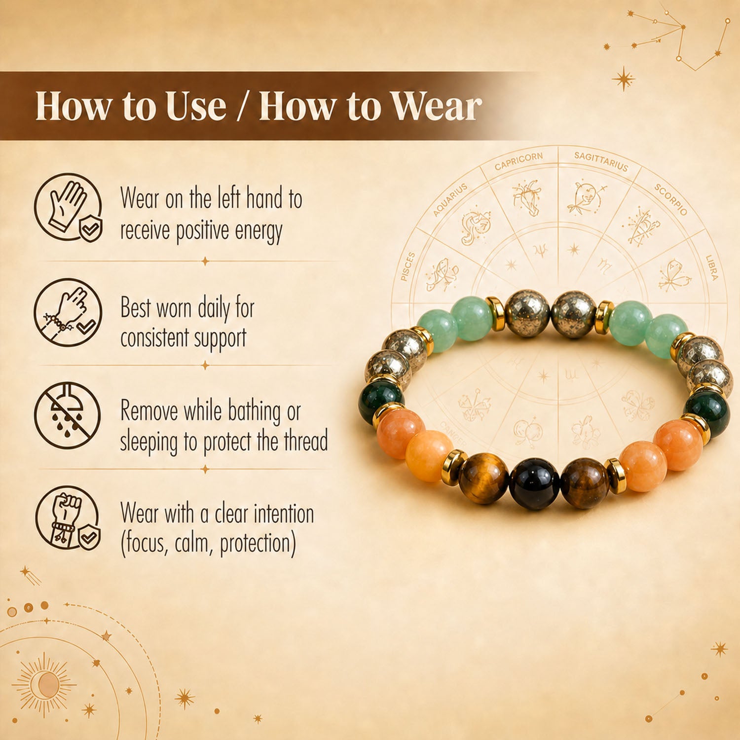 Dhanyog Natural Stone Bracelet Elastic
