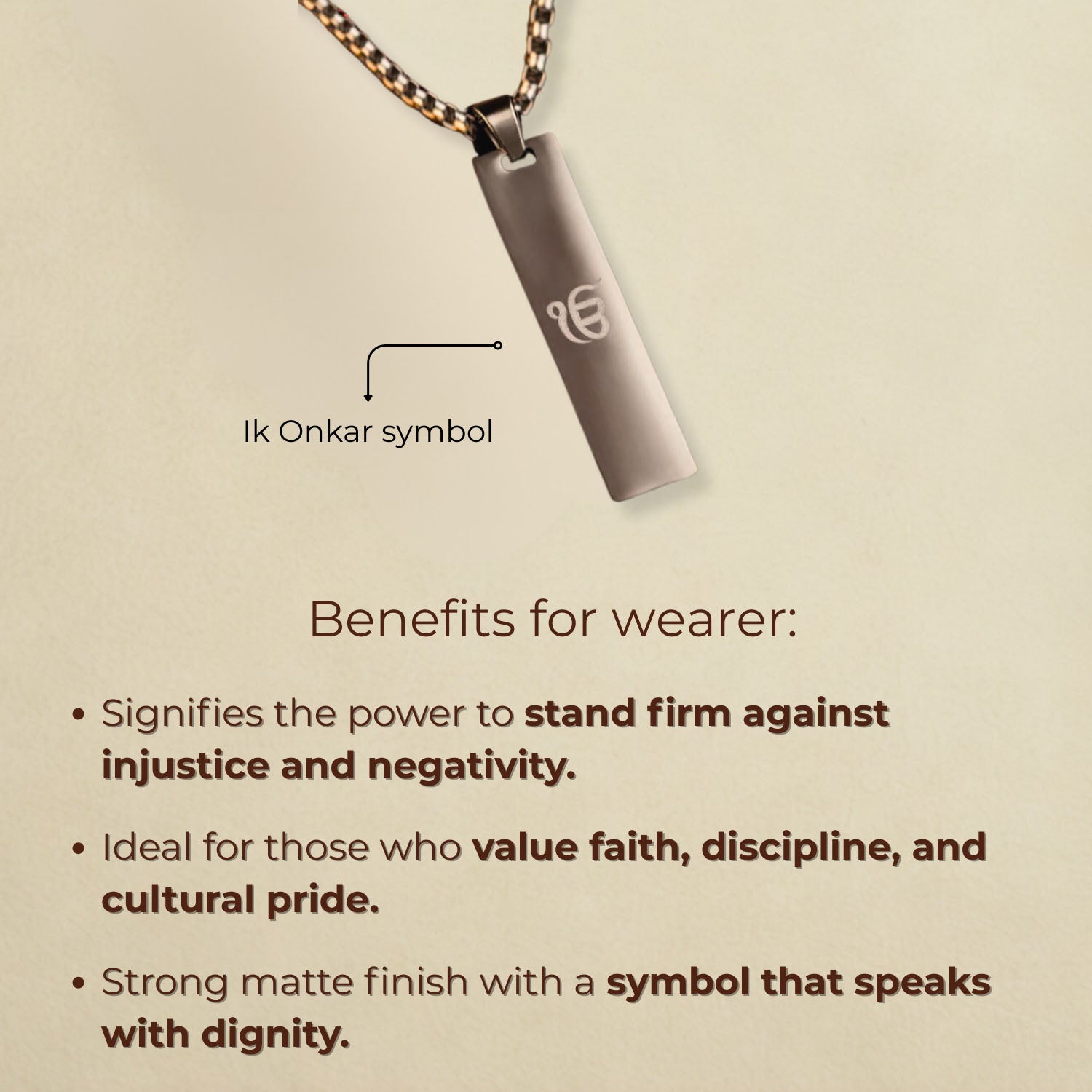 Ik Onkar Spiritual Mini Tag Black