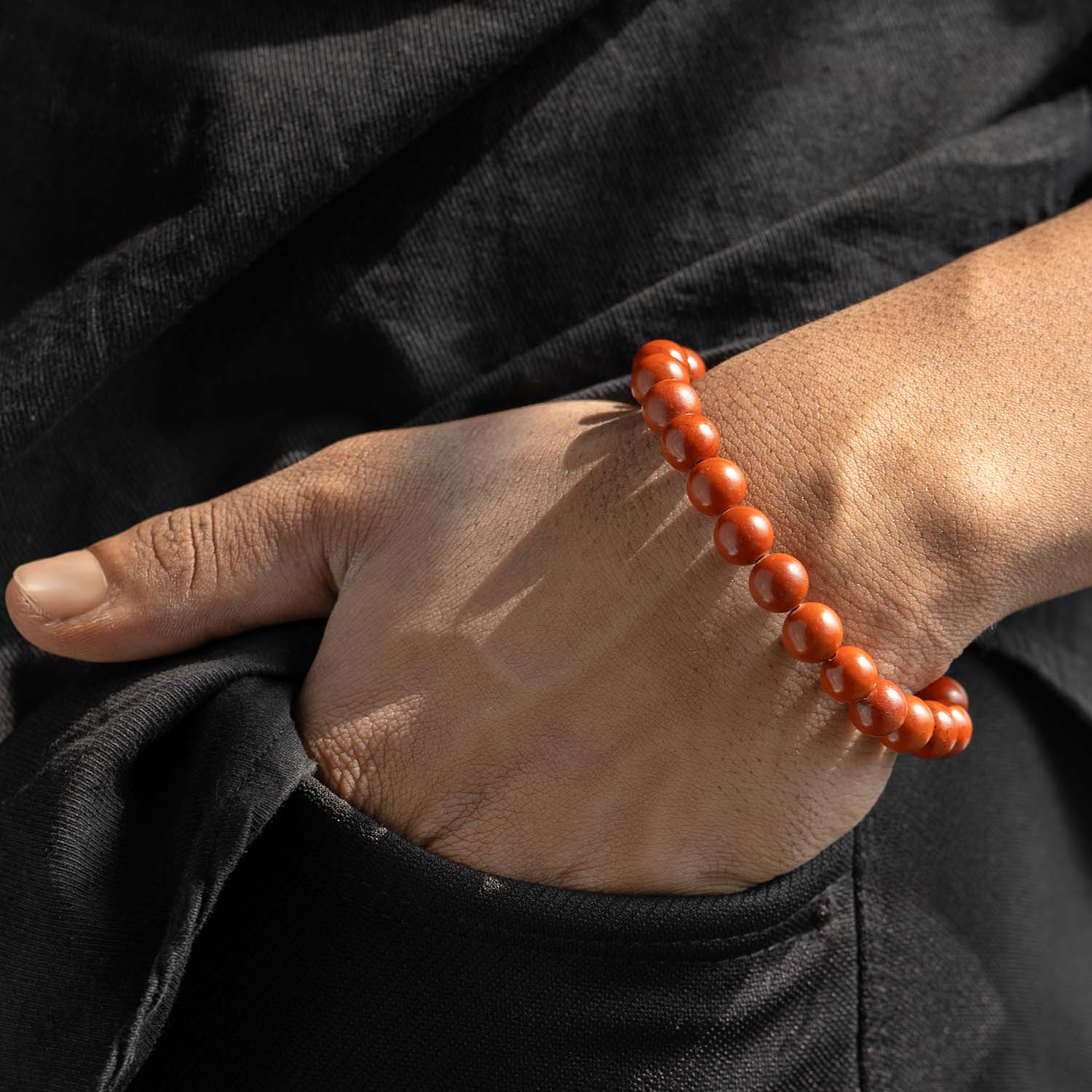 Inner Strength Red Jasper Natural Stone Bracelet