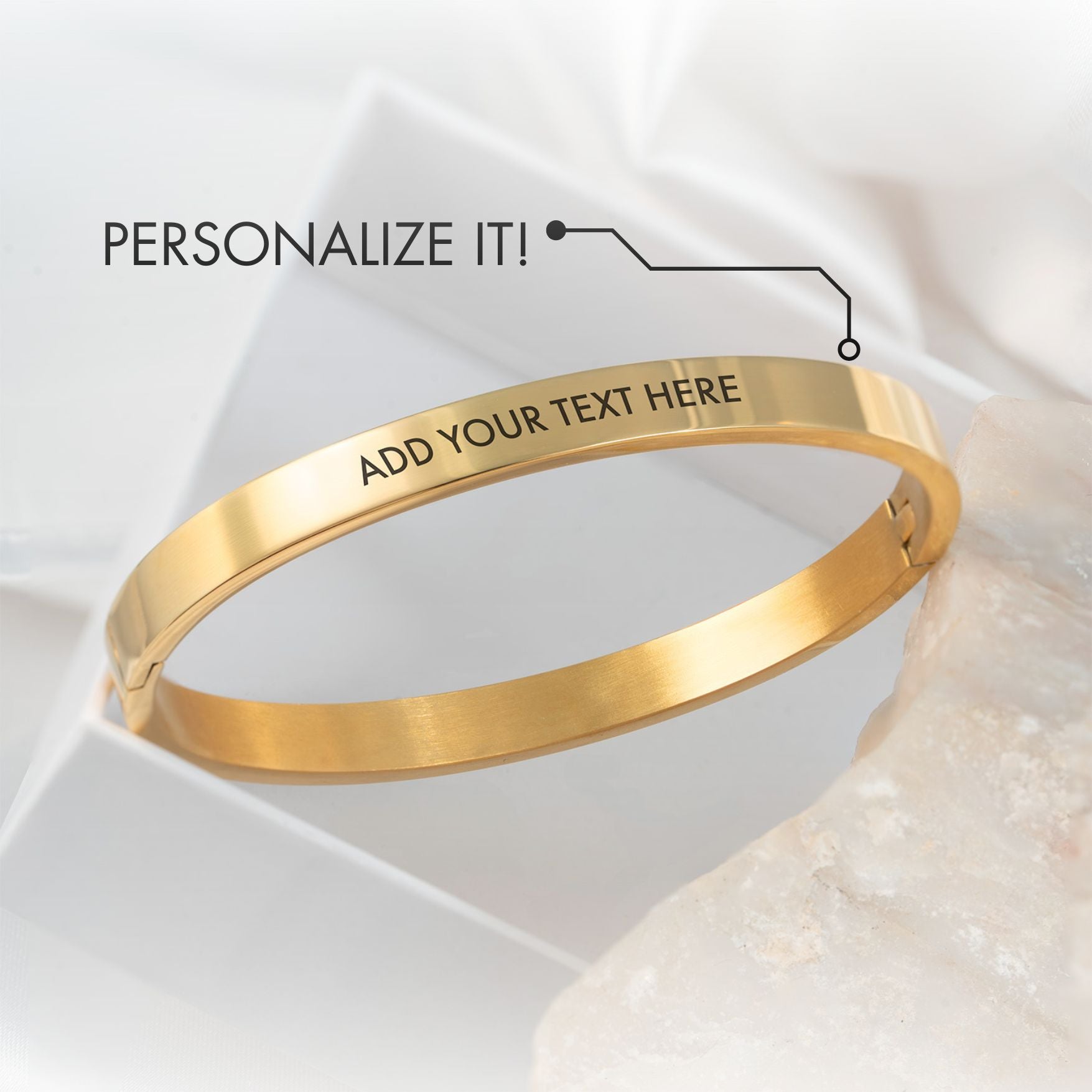 Personalised Gold Glossy Bracelet