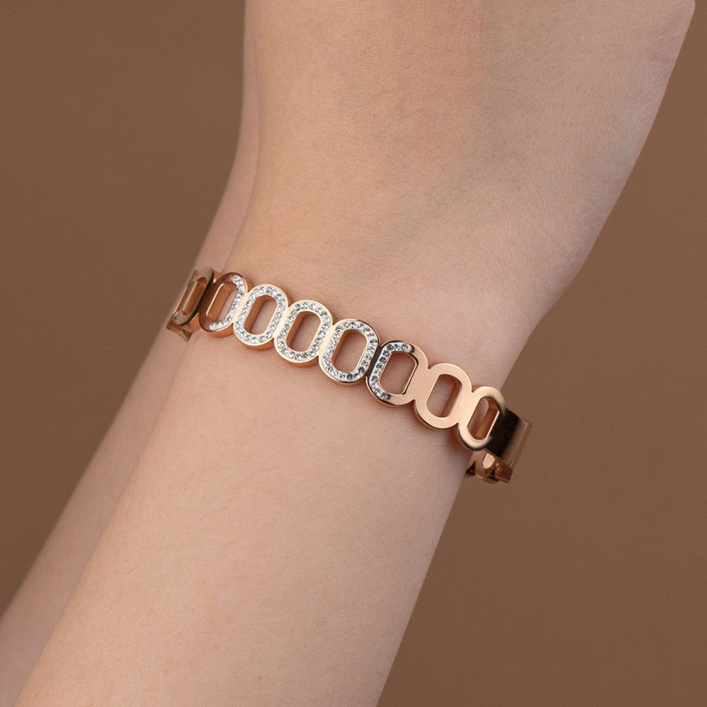 W Premium Jewellery Rose Gold Diamond Reversible Bracelet