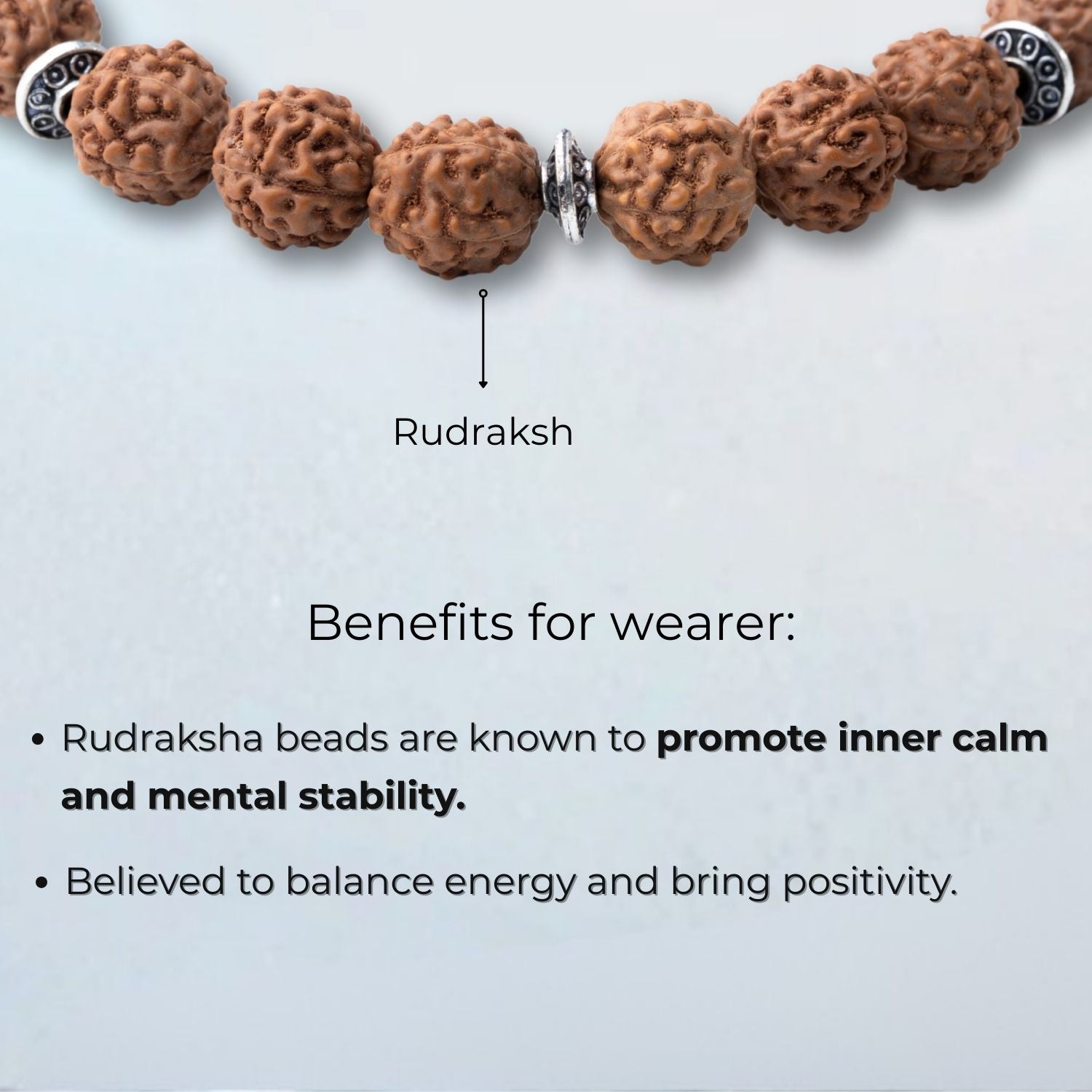 Natural Stone Jewellery Rudraksh Natural Stone Elastic Bracelet