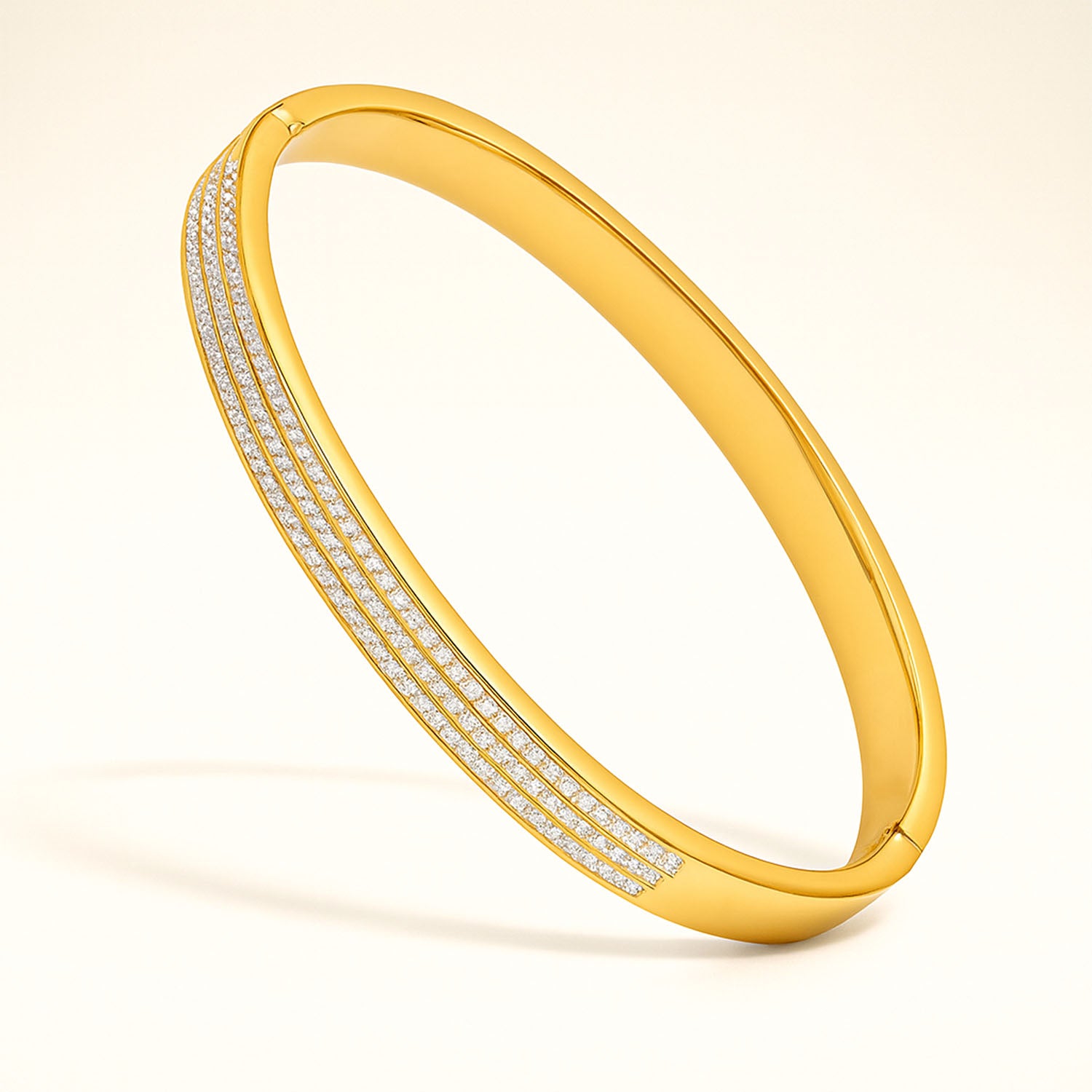 Sienna Diamond Kada Bracelet Gold