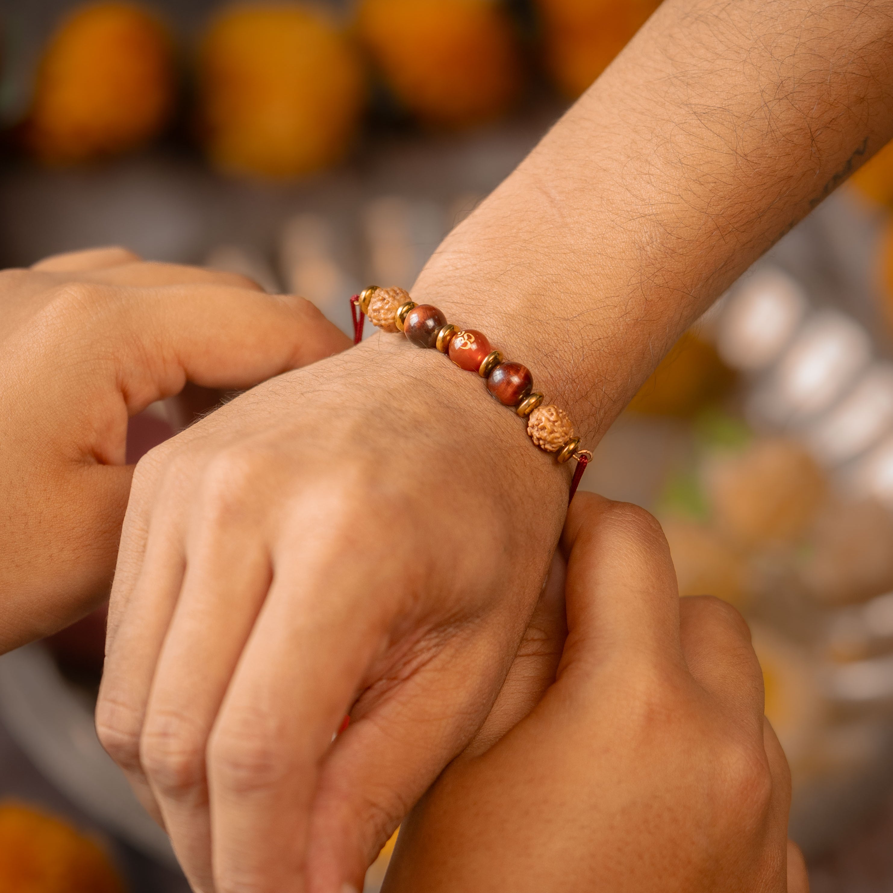 Spiritual Om Rudraksha Rakhi