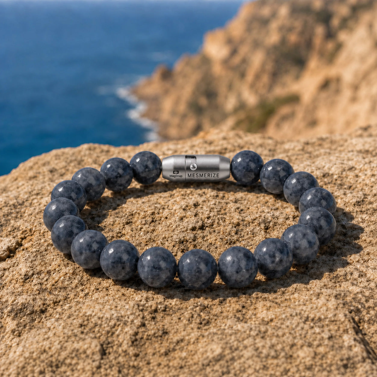 Wealth Magnet Blue Sapphire Natural Stone Bracelet With MagSnap 3