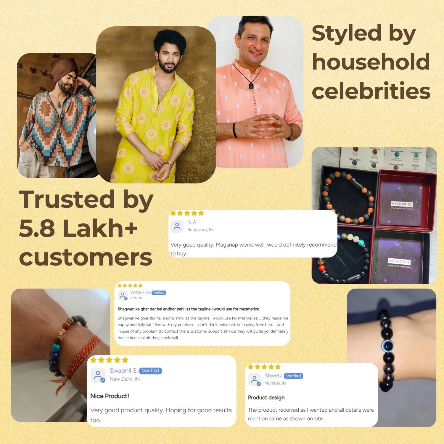 Rudraksh Natural Stone Magsnap Bracelet