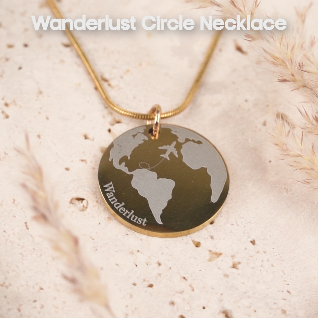 Wanderlust Circle Necklace Gold