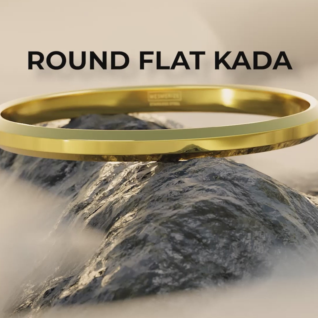 Round Flat Kada Silver
