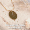 Finger Hearts Oval Necklace Rose Gold