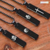 Black Shiv Trishul Spiritual Mini Bar Necklace